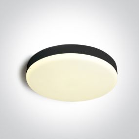 ONE Light Plafo - plafonnier - Ø 26 x 5,5 cm - 26W LED inclus - IP65 - noir