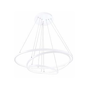 Nova Luce Dea - lampe suspendue - Ø 80 x 120 cm - 145W LED inclus - blanc mat