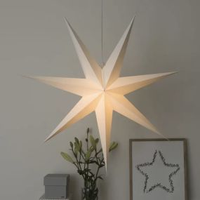 Konstsmide Lumières de Noël - papier 7 étoiles - 78 x 13,5 x 78 cm - blanc
