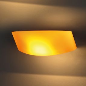 Maxlight Parete - applique murale - 25 x 15 x 12 cm - jaune et chrome