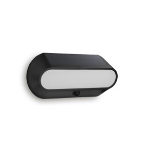 Century Italia Aura - applique extérieure solaire avec capteur - 25 x 6,6 x 12 cm - 5W LED inclus - IP54 - noir