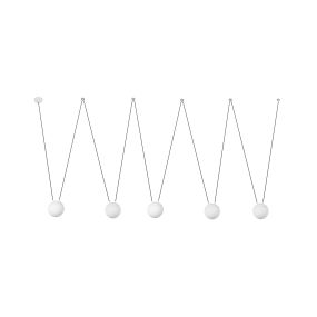 Faro Mine - lampe suspendue 5L - blanc mat - verre