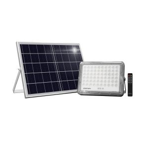 Century Italia Promoteo - spot solaire avec capteur jour et nuit et télécommande - 24,3 x 3,9 x 17,2 cm - 10W LED inclus - IP65 - noir