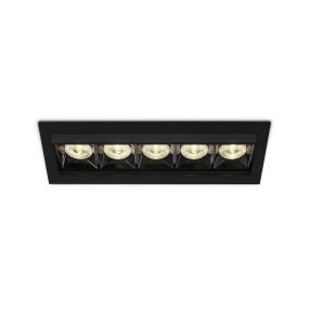 ONE Light Mirror Adjustable Boxes - spot encastrable - 220 x 68 mm, 212 x 55 mm taille d'encastrement - 20W LED inclus - noir