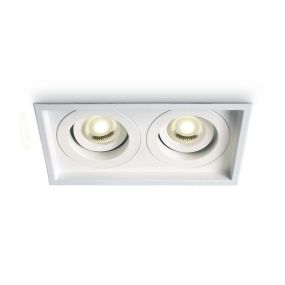 ONE Light Semi Dark Light GU10 Series - spot encastré - 200 x 110 mm, 187 x 97 mm taille d'encastrement - blanc