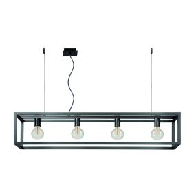 Lucide Oris - lampe suspendue 4L - 120 x 25 x 90 cm - gris fer
