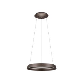 Nova Luce Ormi - lampe suspendue - Ø 45 x 150 cm - 38W dimmable LED inclus - brun café brossé