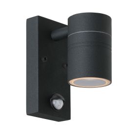 Lucide Arne 1 - Applique d'extérieur avec détecteur de mouvement - 6,3 x 12 x 16,3 cm - 5W LED inclus - IP44 - noir