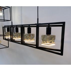 Roi Du Luminaire Apollo - lampe suspendue - 112 x 7 x 165 cm - noir