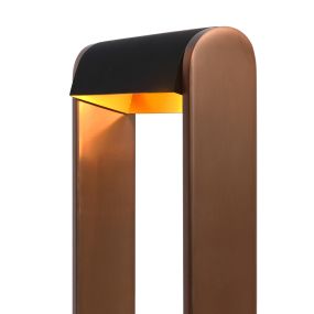 Lucide Loras - lampe à poser - 18 x 9 x 32,5 cm - 3 niveaux de gradation - café et noir