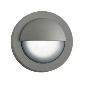 Searchlight Cardiff - Applique d'extérieur - 14 x 14 cm - 3W LED inclus - IP44 - gris