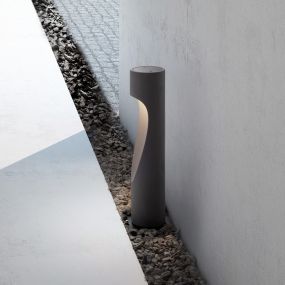 Nova Luce Nodino - lampe de jardin - Ø 18 x 50 cm - 6W LED inclus - IP65 - gris