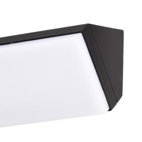 Nova Luce Keen - applique murale d'extérieur - 18 x 9 x 9 cm - 12W LED inclus - IP65 - noir et blanc