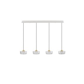 Nova Luce Keros - lampe suspendue - 100 x 200 x 16 cm - 23W LED inclus - platine or