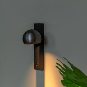Lucide Esfera - applique murale avec variateur tactile - 14 x 10 x 25 cm - 9W LED dimmable inclus - fer gris