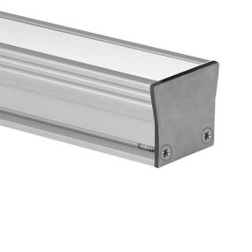 Roi Du Luminaire Recessed Beam - éclairage linéaire extérieur encastré - 100 x 3 cm - 4,7W LED inclus - IP67 - blanc et argent anodisé