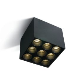 ONE Light Dark Light Tubes de plafond - plafonnier - 9,5 x 9,5 x 8,4 cm - 20W LED inclus - noir