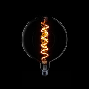 ETH Globe Filament Spiral LED - Ø 20 cm - E27 - 4W dimmable - 2200K - titane verre fumé