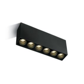 ONE Light Dark Light Tubes de plafond - plafonnier - 18,5 x 3,5 x 8,4 cm - 15W LED inclus - noir
