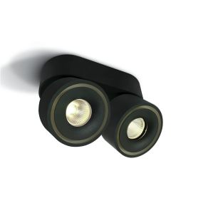 ONE Light Adjustable Display Spots - spot en saillie 2L - 16,2 x 7,8 x 4 cm - 2 x 8W LED inclus - noir
