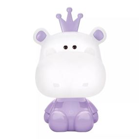 Zuma Line Animals Hippo - lampe de table - 19 x 32 cm - 3W LED dimmable inclus - violet