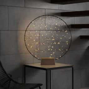 Konstsmide Lumières de Noël - attrape-rêves avec gradateur à 4 niveaux - 60 x 5 x 64 cm - noir mat