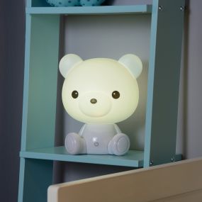 Lucide Dodo Bear - lampe enfant - 25 cm - 3W LED dimmable inclus - blanc