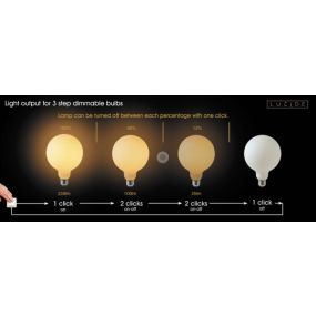 Lucide Ampoule LED - Ø 8 x 12,2 cm - E27 - 8W - 3 StepDim - 2700K à 2200K - Opale