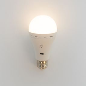 New Garden Lapera - ampoule LED E27 rechargeable et dimmable avec télécommande - Ø 6,7 x 13 cm - E27 - 350lm - 3000 à 6000K