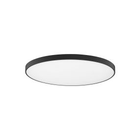 Nova Luce Perfect Profile - plafonnier - Ø 100 x 10 cm - 120W LED dimmable inclus - noir
