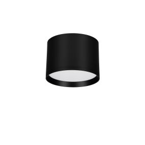 Nova Luce Ziaza - plafonnier - Ø 12 x 8,6 cm - 17W LED inclus - noir sablé