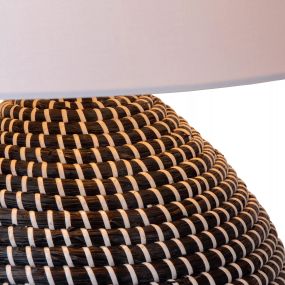 Lucide Maduka - lampe à poser - Ø 45 x 61 cm - noir et blanc