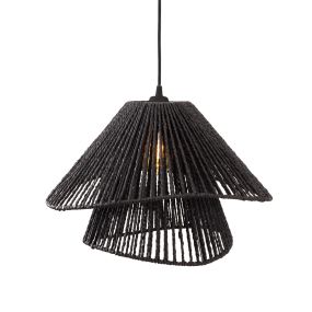 Maxlight Amalfi II - lampe suspendue - Ø 45 x 165 cm - noir