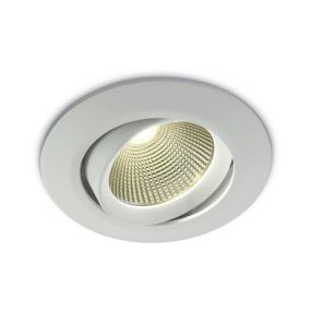 ONE Light 12W COB Range - spot encastré - Ø 85 mm, Ø 78 mm encastré - 12W LED dimmable inclus - blanc - couleur de lumière blanc chaud