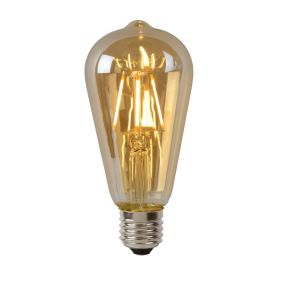 Lucide Ampoule à filament LED - Ø 6,4 x 14,6 cm - E27 - 5W dimmable - 2700K - ambre