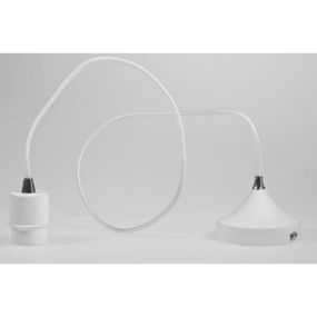 Artdelight Iron - lampe suspendue - Ø 12 x 120 cm - blanc