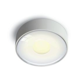 ONE Light Indoor/Outdoor Points lumineux - plafonnier extérieur - Ø 10,7 x 3,7 cm - 6W LED dimmable inclus - IP65 - blanc