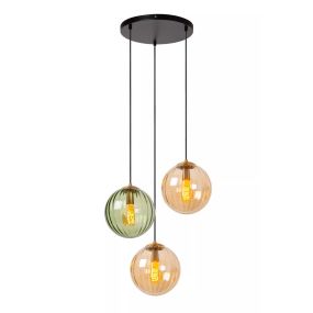 Lucide Monsaraz - lampe suspendue - Ø 35 x 150 cm - multicolore