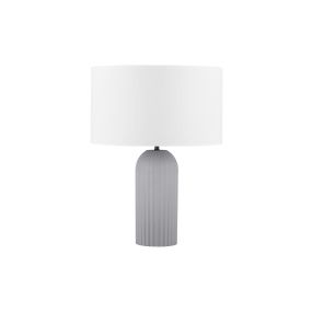 Nova Luce Ammos - lampe de table - Ø 35 x 47 cm - gris et blanc