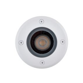 Roi Du Luminaire Hades - spot au sol rond pour l'extérieur - Ø 110 mm, Ø100 mm à encastrer - IP67 - blanc