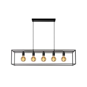 Roi Du Luminaire Achille - lampe suspendue - 110 x 25 x 130 cm - noir