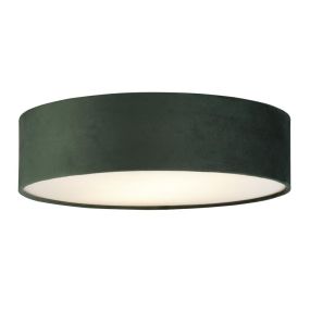 Searchlight Drum - plafonnier - Ø 38 x 10 cm - vert