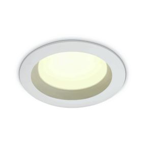 ONE Light Salle de bain Downlights - spot encastré - Ø 170 mm, Ø 140 mm encastré - 18W LED inclus - IP54 - blanc - couleur de lumière blanc chaud