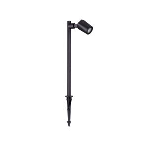 Nova Luce Spy - lampe de jardin sur pique - Ø 7,5 x 50 x 14 cm - IP65 - noir sablé