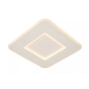 Lucide Axelle - plafonniers - 39,4 x 39,4 x 4,6 cm - 24W LED inclus - 3 StepDim - blanc