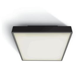 ONE Light E27 Plafo Outdoor Square - plafonnier d'extérieur - 22,1 x 22,1 x 9,3 cm - IP65 - noir