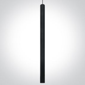ONE Light spots sur rail - suspension - système sur rail triphasé - Ø 3,2 x 60 cm - 8W LED incluse - noir