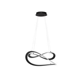 Nova Luce Celestia - lampe suspendue -  Ø 60 x 120 cm - 87W dimmable LED inclus - noir