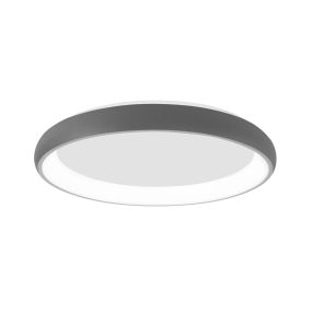 Nova Luce Albi - plafonnier - Ø 61 x 8,5 cm - 50W LED dimmable inclus - gris sable