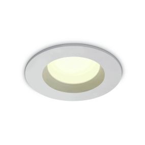 ONE Light Salle de bain Downlights - spot encastré - Ø 80 mm, Ø 65 mm encastré - 7W LED inclus - IP54 - blanc - couleur de lumière blanc chaud